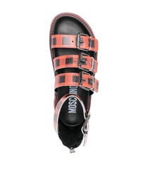 dunkelrote Sandalen von Moschino