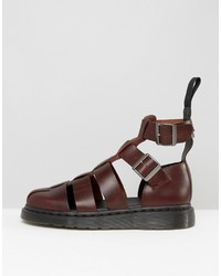 dunkelrote Sandalen von Dr. Martens