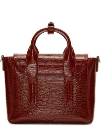 dunkelrote Satchel-Tasche aus Leder von 3.1 Phillip Lim