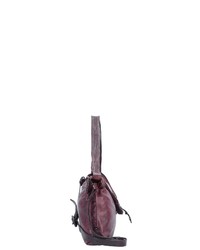 dunkelrote Satchel-Tasche aus Leder von Caterina Lucchi