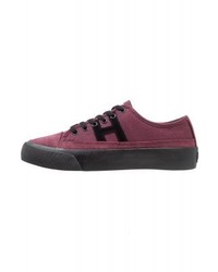 dunkelrote Segeltuch niedrige Sneakers von HUF