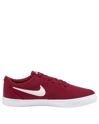 dunkelrote Segeltuch niedrige Sneakers von Nike SB