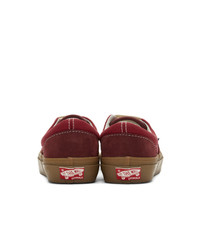 dunkelrote Segeltuch niedrige Sneakers von Vans