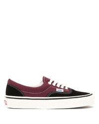 dunkelrote Segeltuch niedrige Sneakers von Vans