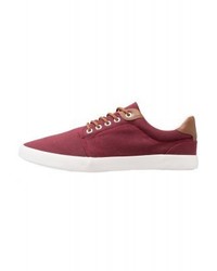 dunkelrote Segeltuch niedrige Sneakers von YOURTURN