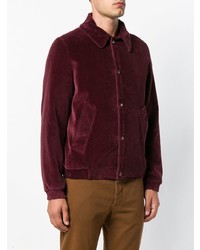 dunkelrote Shirtjacke aus Cord von Paltò