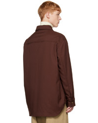 dunkelrote Shirtjacke von Jil Sander