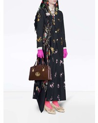 dunkelrote Shopper Tasche aus Leder von Gucci