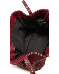 dunkelrote Shopper Tasche aus Leder von Jerome Dreyfuss