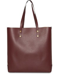 dunkelrote Shopper Tasche aus Leder von Burberry