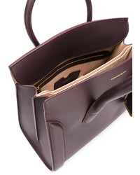 dunkelrote Shopper Tasche aus Leder von Alexander McQueen