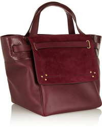 dunkelrote Shopper Tasche aus Leder von Jerome Dreyfuss