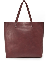 dunkelrote Shopper Tasche aus Leder von Madewell