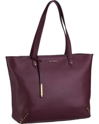 dunkelrote Shopper Tasche aus Leder von Marc O'Polo