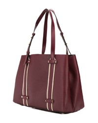 dunkelrote Shopper Tasche aus Leder von MICHAEL Michael Kors