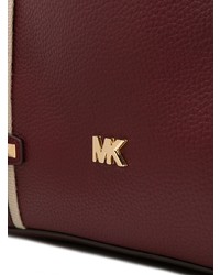 dunkelrote Shopper Tasche aus Leder von MICHAEL Michael Kors