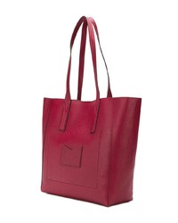 dunkelrote Shopper Tasche aus Leder von MICHAEL Michael Kors