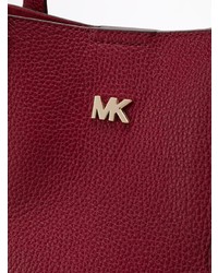 dunkelrote Shopper Tasche aus Leder von MICHAEL Michael Kors