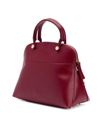 dunkelrote Shopper Tasche aus Leder von Furla