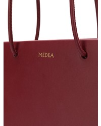 dunkelrote Shopper Tasche aus Leder von Medea