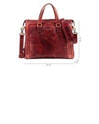 dunkelrote Shopper Tasche aus Leder von STILORD