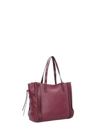 dunkelrote Shopper Tasche aus Leder von The Bridge