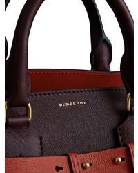 dunkelrote Shopper Tasche aus Leder von Burberry