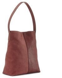 dunkelrote Shopper Tasche aus Leder von VIVANCE