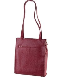 dunkelrote Shopper Tasche aus Leder von VOi