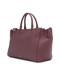 dunkelrote Shopper Tasche aus Leder von Anya Hindmarch