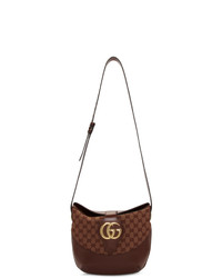 dunkelrote Shopper Tasche aus Segeltuch von Gucci
