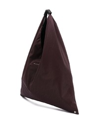 dunkelrote Shopper Tasche aus Segeltuch von MM6 MAISON MARGIELA