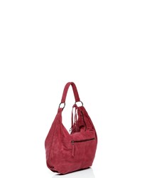 dunkelrote Shopper Tasche aus Wildleder von BACCINI