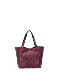 dunkelrote Shopper Tasche aus Wildleder von BUTLERS