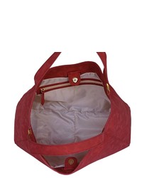 dunkelrote Shopper Tasche aus Wildleder von SILVIO TOSSI