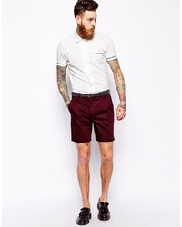 dunkelrote Shorts von Asos