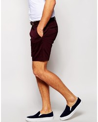 dunkelrote Shorts von Asos