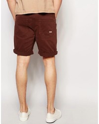 dunkelrote Shorts von Pull&Bear