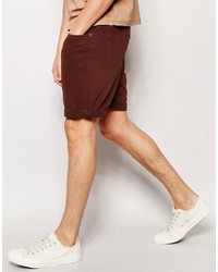 dunkelrote Shorts von Pull&Bear