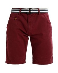 dunkelrote Shorts von INDICODE JEANS