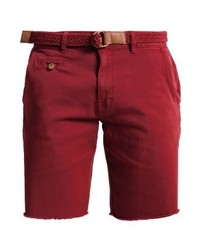 dunkelrote Shorts von INDICODE JEANS