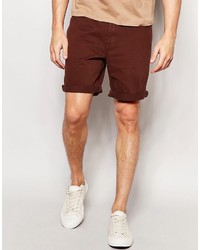dunkelrote Shorts von Pull&Bear
