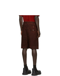 dunkelrote Shorts von Boris Bidjan Saberi