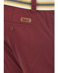 dunkelrote Shorts von Solid