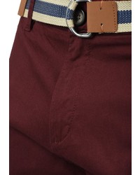 dunkelrote Shorts von Solid