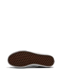 dunkelrote Slip-On Sneakers aus Segeltuch von Vans
