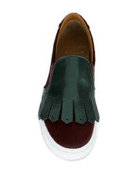 dunkelrote Slip-On Sneakers aus Wildleder von Henderson Baracco