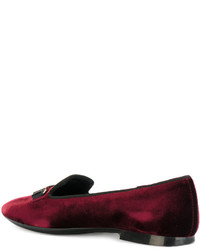 dunkelrote Slipper von Tod's