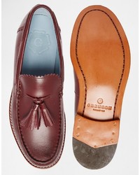 dunkelrote Slipper von Grenson