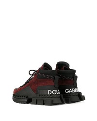 dunkelrote Sportschuhe von Dolce & Gabbana